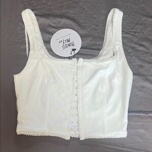 Princess Polly Elegant white Crop Top
